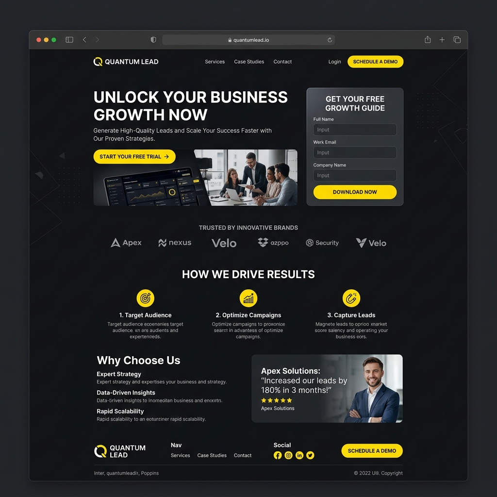 Mockup de Landing Page de Alta Velocidad